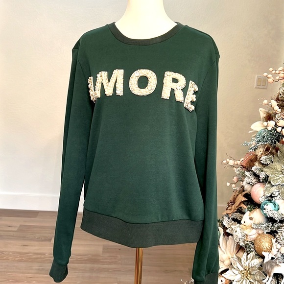 Endless Rose Green Amore Sweatshirt - Picture 2 of 7